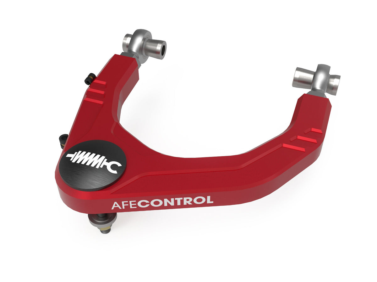 aFe Control Billet Uniball Upper Control Arm Kit Red Toyota Tundra 22-26 V6-3.4L Twin Turbo