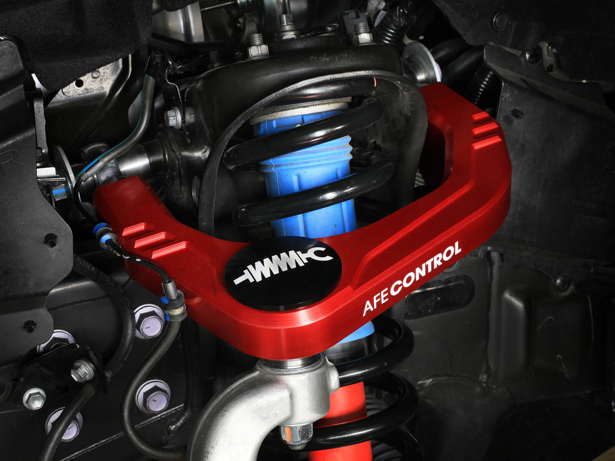aFe Control Billet Uniball Upper Control Arm Kit Red Toyota Tacoma 24-26/4Runner 25-26 L4-2.4L Turbo