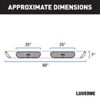 LUVERNE Regal 7 Stainless 88" Side Steps, 2022-2025 Ford F-150 Lightning