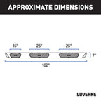 LUVERNE Regal 7 Stainless 102" W2W Steps, 2022-2025 Ford F-150 Lightning