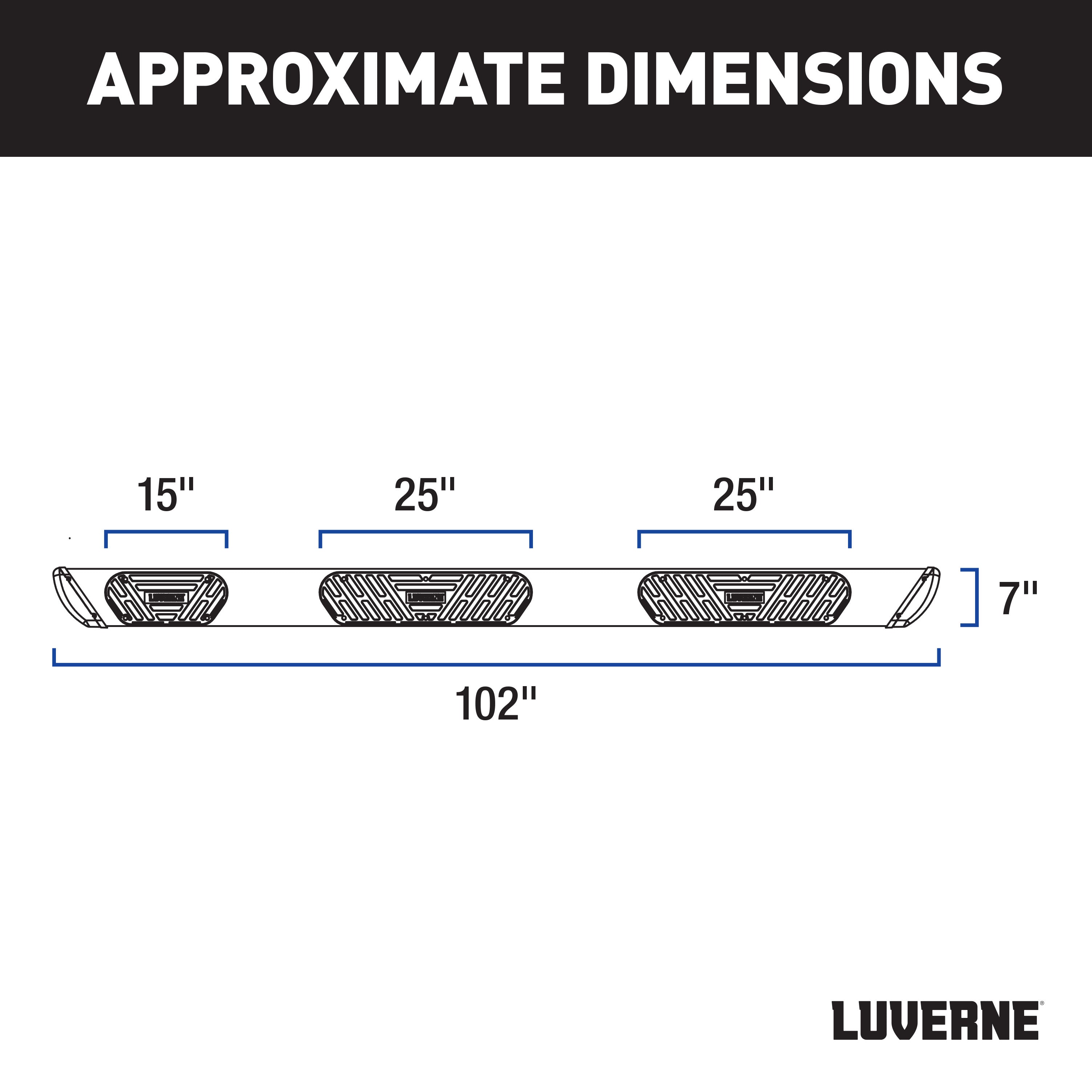 LUVERNE LUVERNE 477102-401536 Regal 7 Stainless 102" W2W Steps for, 2022-2025 Ford F-150 Lightning