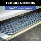 LUVERNE Regal 7 Stainless 102" W2W Steps, 2022-2025 Ford F-150 Lightning