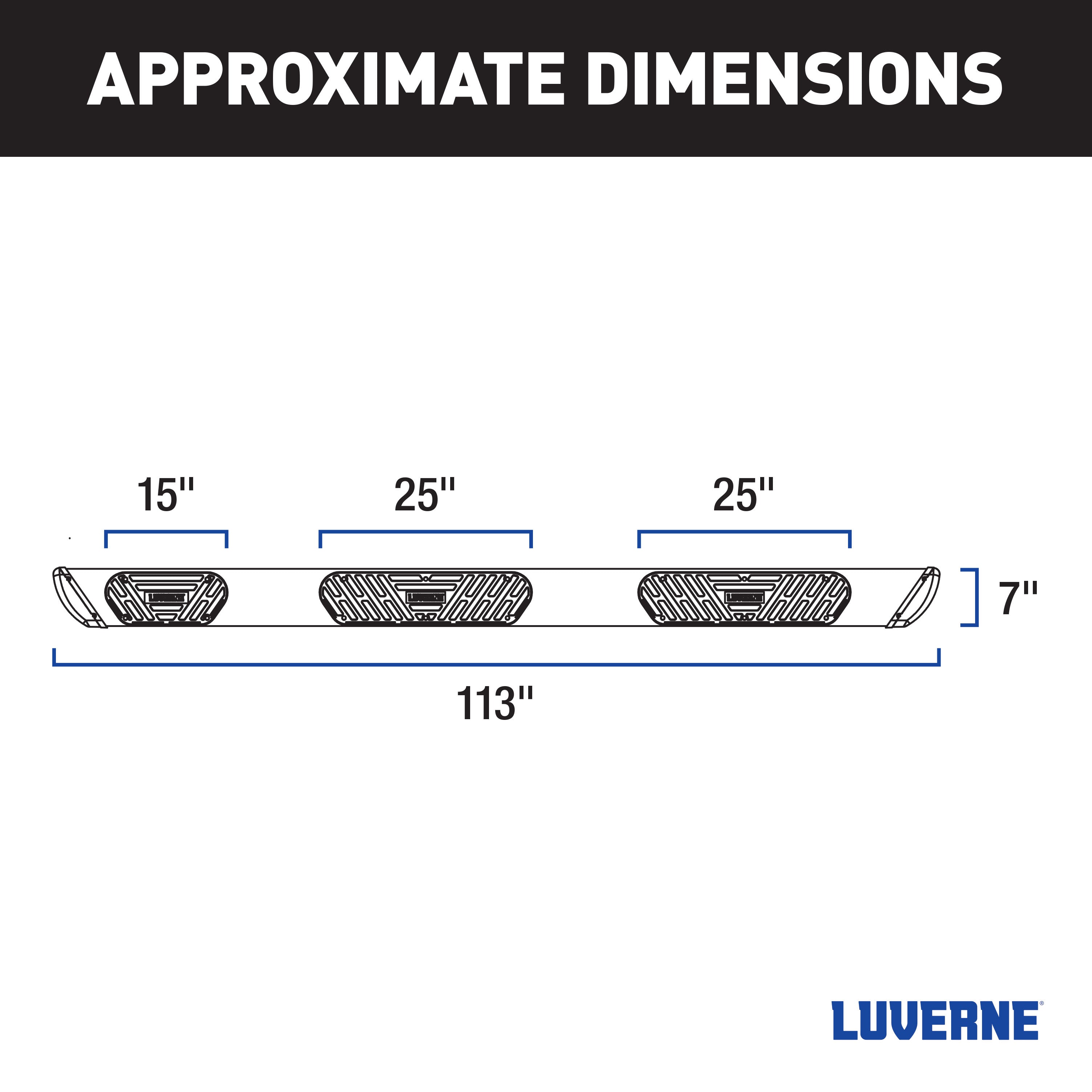 LUVERNE Regal 7 Polished Stainless 114" Oval W2W Steps, 2020-2026 Chevy/GMC Silverado/Sierra 2500HD, 2020-2026 Chevy/GMC Silverado/Sierra 3500HD