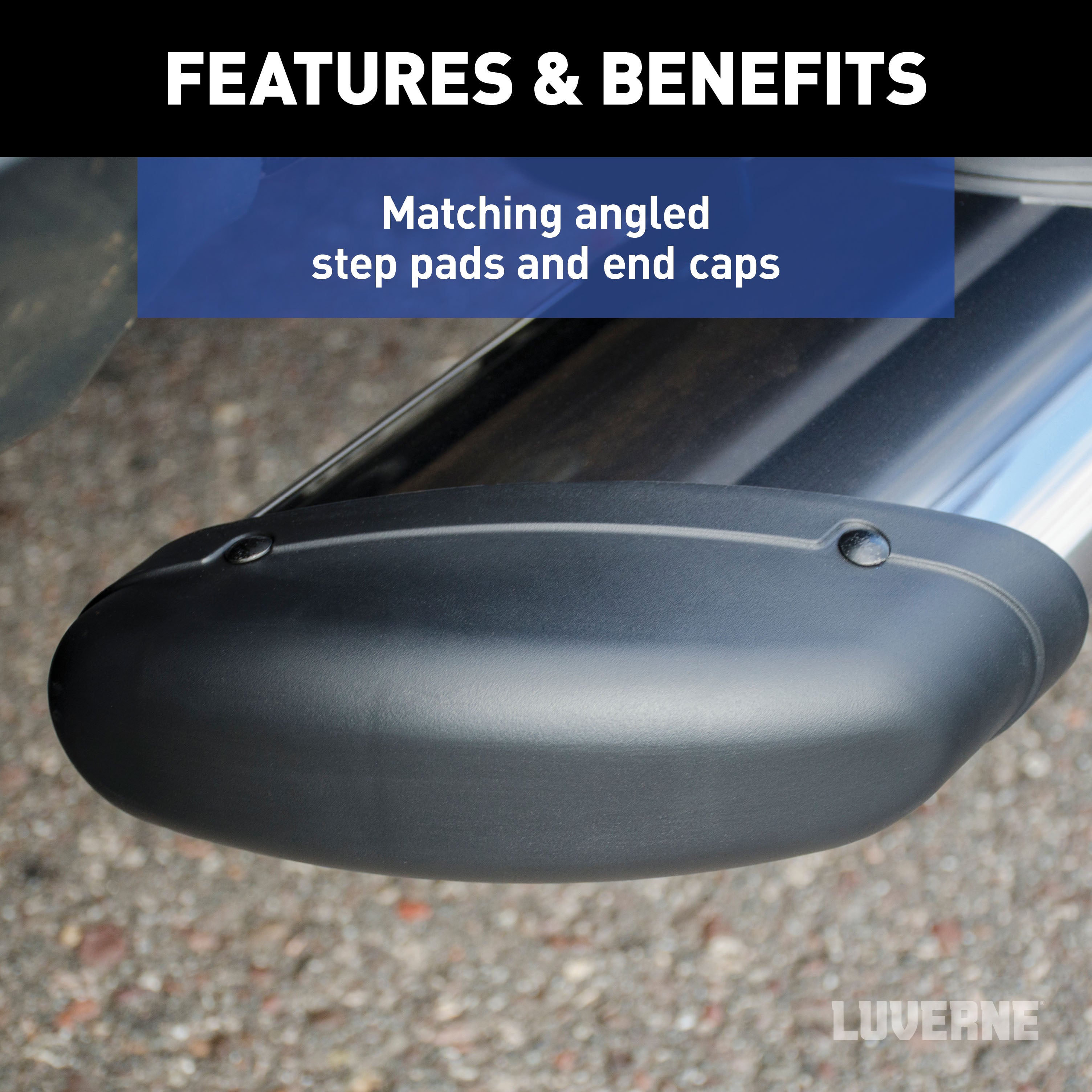 LUVERNE Regal 7 Polished Stainless 125" Oval W2W Steps, 2020-2026 Chevy/GMC Silverado/Sierra 2500HD, 2020-2026 Chevy/GMC Silverado/Sierra 3500HD