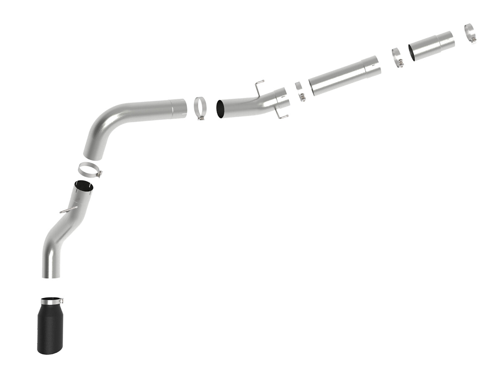 Atlas 5 Inch Aluminized Steel Dpf-Back Exhaust System Ram Diesel Trucks 19-26 L6-6.7L Turbo Diesel 149-160 Wheelbase