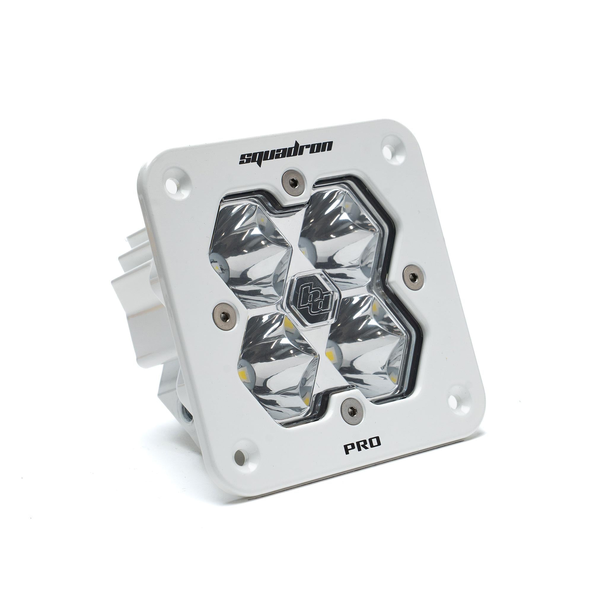 Squadron 2.0 Pro White Flush Mount LED Auxiliary Light Pod Universal Clear Spot Baja Designs