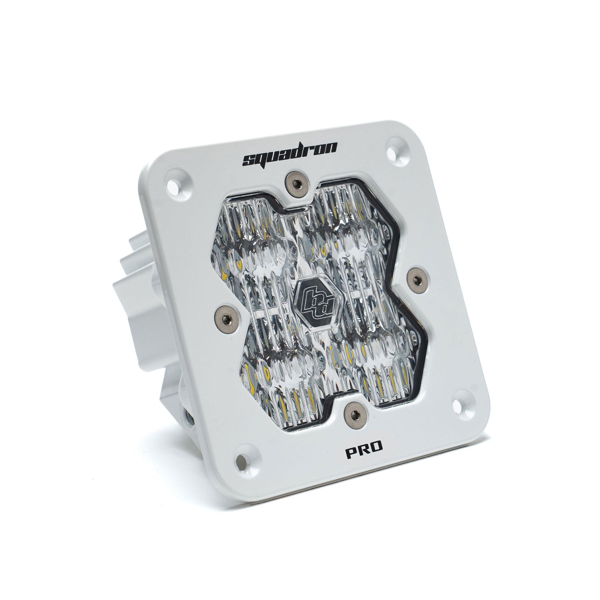 Squadron 2.0 Pro White Flush Mount LED Auxiliary Light Pod Universal Clear Wide Cornering Baja Designs