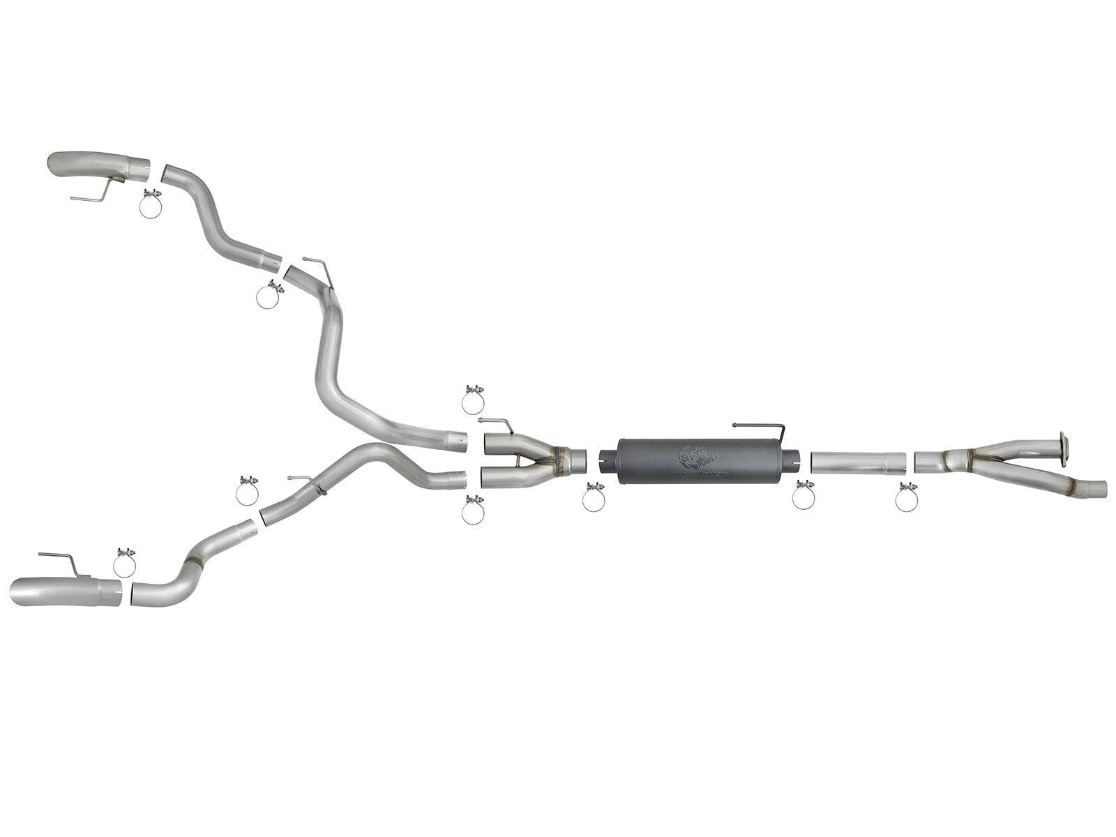 Mach Force-Xp 3 Inch 304 Stainless Cat-Back Hi-Tuck Exhaust System Ford F-150 Raptor 17-20/F-150 Limited 19-20 V6-3.5L Twin Turbo