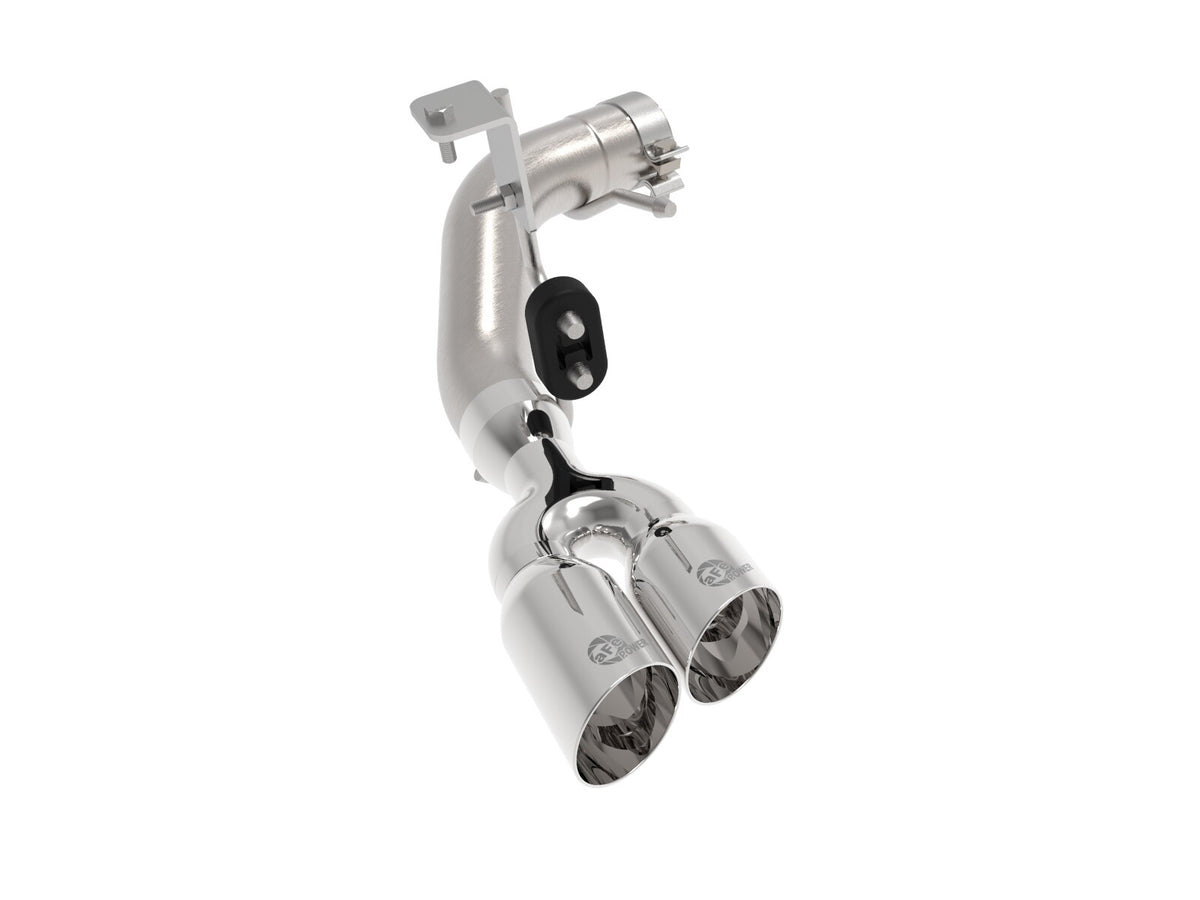 Rebel Series 3 Inch 304 Stainless Steel Muffler-Delete Cat-Back Exhaust System w/ Slant Cut Tips Ford Ranger 19-23 L4-2.3L Turbo