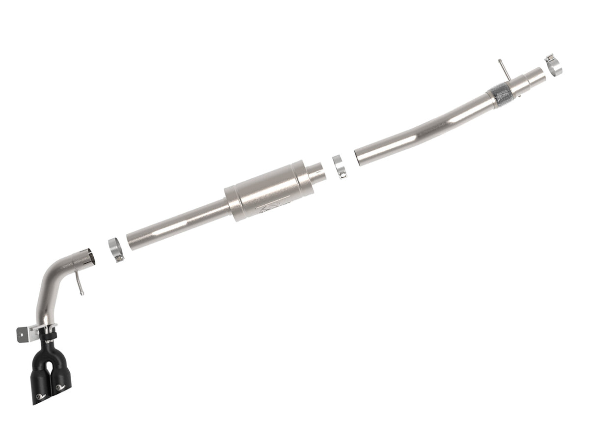 Rebel Series 3 Inch 304 Stainless Steel Cat-Back Exhaust System w/ Straight Cut Tips Ford Ranger 19-23 L4-2.3L Turbo