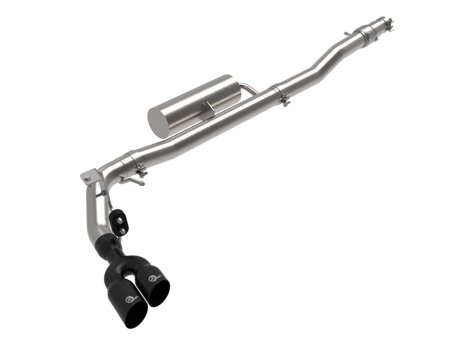 Rebel Series 3 Inch 304 Stainless Steel Cat-Back Exhaust System w/ Resonator and Straight Cut Tips Ford Ranger 19-23 L4-2.3L Turbo
