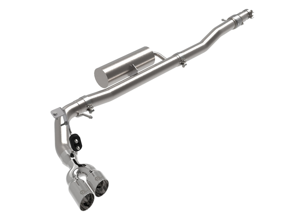 Rebel Series 3 Inch 304 Stainless Steel Cat-Back Exhaust System w/ Resonator and Straight Cut Tips Ford Ranger 19-23 L4-2.3L Turbo
