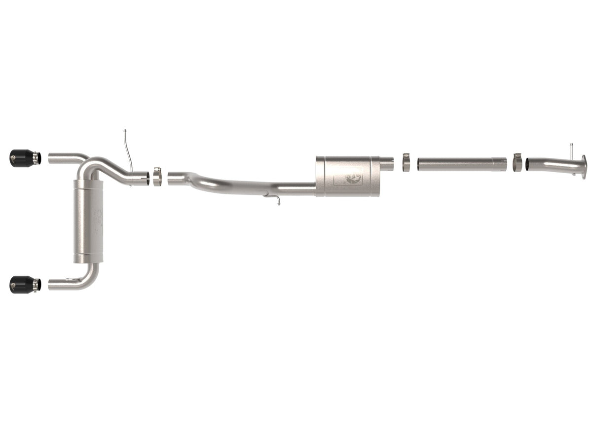Vulcan Series 3 Inch to 2-1/2 Inch Stainless Steel Cat-Back Exhaust System Ford Bronco 21-26 L4-2.3L Turbo/V6-2.7L Twin Turbo