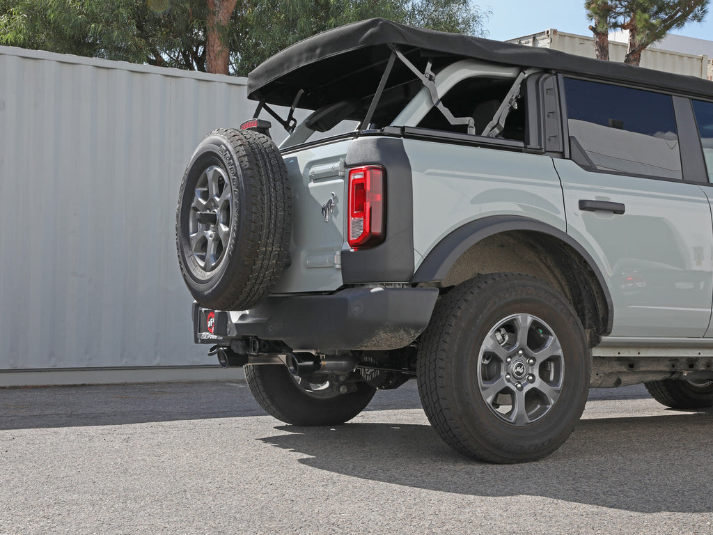 Vulcan Series 3 Inch to 2-1/2 Inch Stainless Steel Cat-Back Exhaust System Ford Bronco 21-26 L4-2.3L Turbo/V6-2.7L Twin Turbo