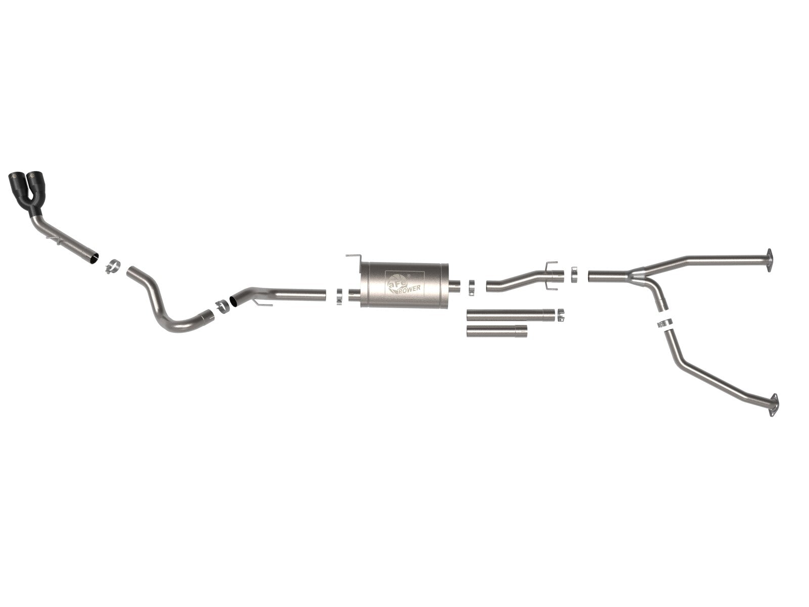 Vulcan Series 2-1/2 Inch to 3 Inch Stainless Steel Cat-Back Exhaust System Toyota Tundra 22-26 V6-3.4L Twin Turbo