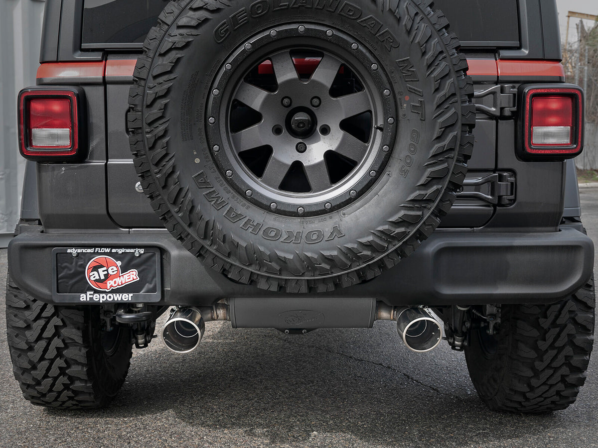 Rebel Series 2-1/2 Inch 304 Stainless Steel Cat-Back Exhaust w/ Polished Tips Jeep Wrangler (Jl) 18-26 V6-3.6L