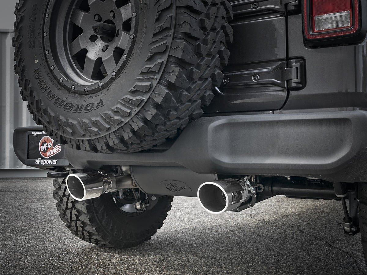 Rebel Series 2-1/2 Inch 304 Stainless Steel Cat-Back Exhaust w/ Polished Tips Jeep Wrangler (Jl) 18-26 V6-3.6L