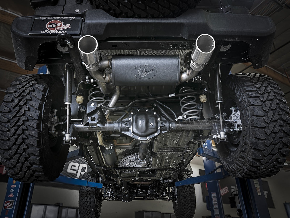 Rebel Series 2-1/2 Inch 304 Stainless Steel Cat-Back Exhaust w/ Polished Tips Jeep Wrangler (Jl) 18-26 V6-3.6L