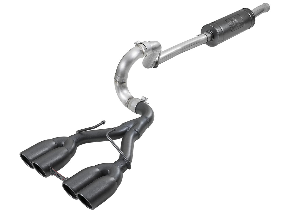 Rebel Series 2-1/2 Inch 304 Stainless Steel Cat-Back Exhaust Jeep Wrangler (Jl) 18-26 V6-3.6L Rear center