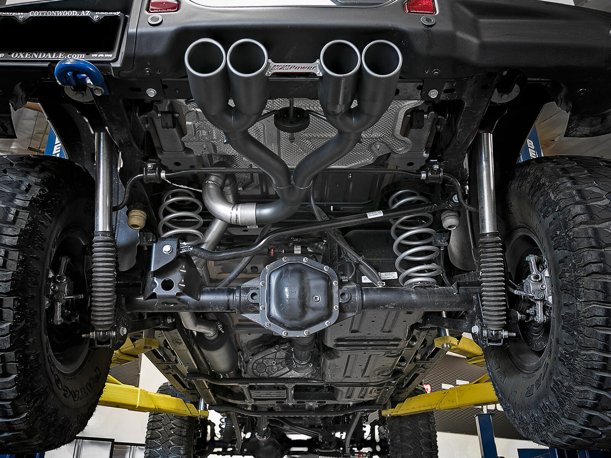 Rebel Series 2-1/2 Inch 304 Stainless Steel Cat-Back Exhaust Jeep Wrangler (Jl) 18-26 V6-3.6L Rear center