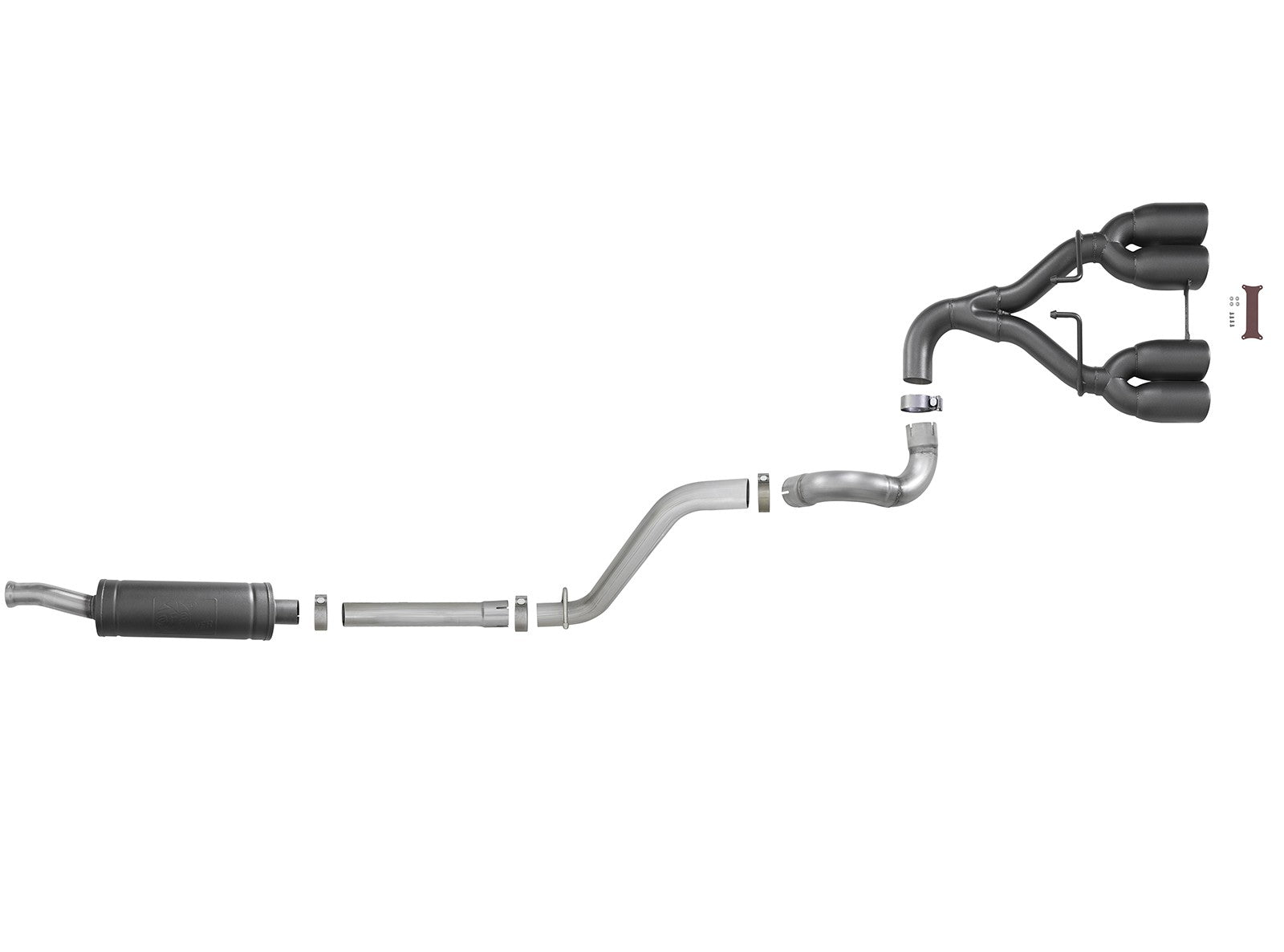 Rebel Series 2-1/2 Inch 304 Stainless Steel Cat-Back Exhaust Jeep Wrangler (Jl) 18-26 V6-3.6L Split rear