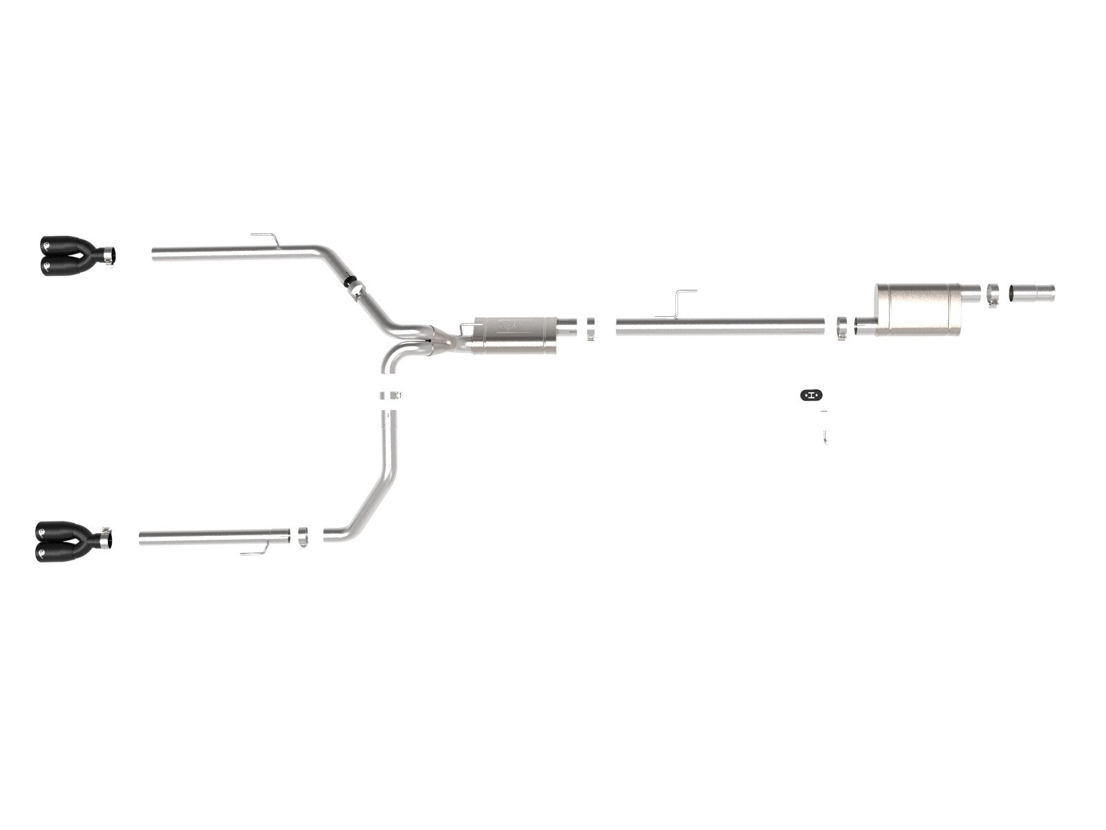 Vulcan Series 3 Inch to 2-1/2 Inch 304 Stainless Steel Cat-Back Exhaust Jeep Gladiator (Jt) 20-26 V6-3.6L