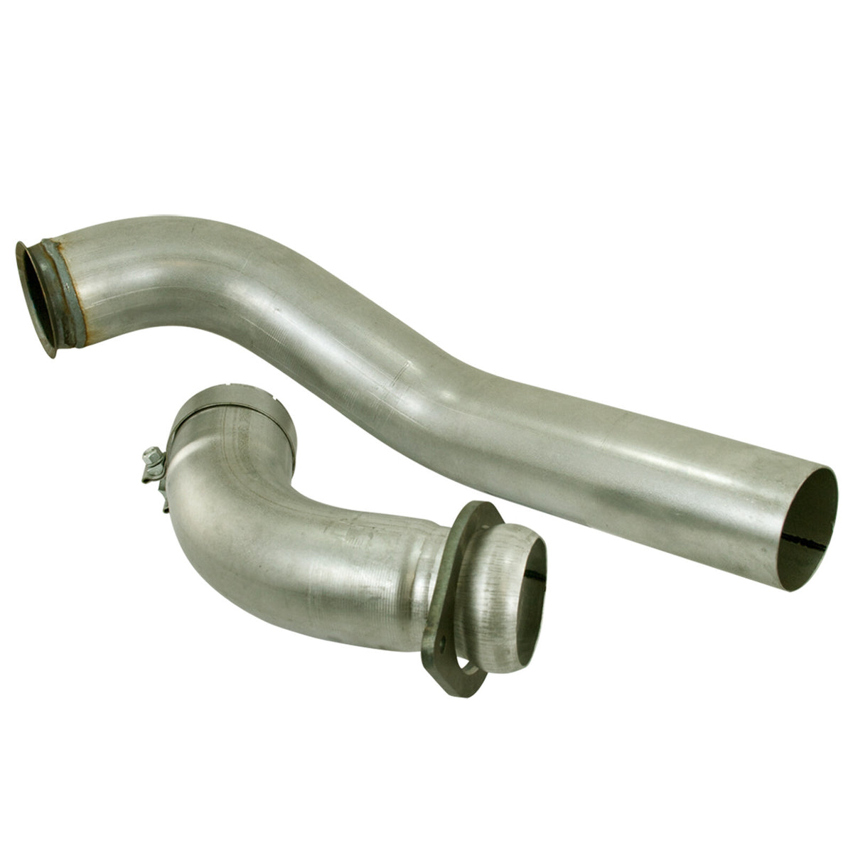 Large Bore-HD 4 Inch 409 Stainless Steel Downpipe Ford Diesel Trucks 08-10 V8-6.4L Turbo Diesel