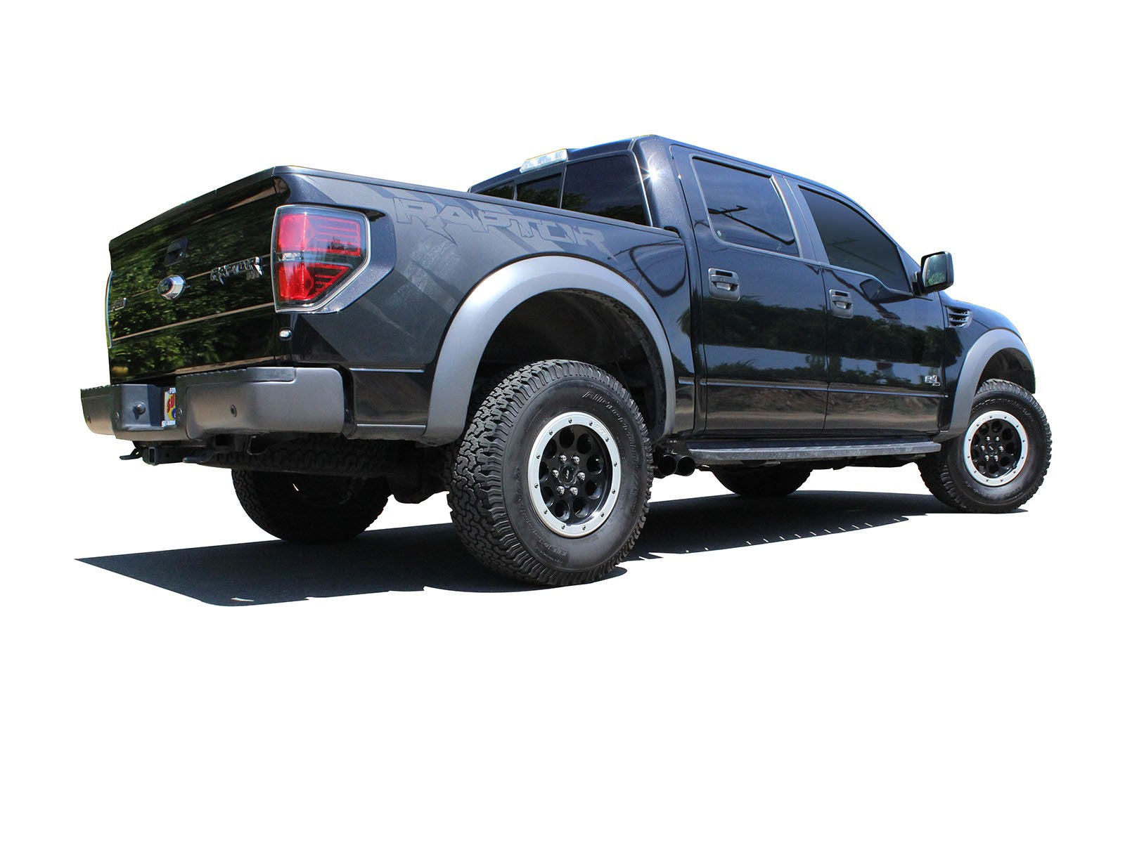 Rebel Series 3 Inch to 2-1/2 Inch 409 Stainless Steel Cat-Back Exhaust w/Black Tip Ford F-150 Raptor 10-14 V8-6.2L