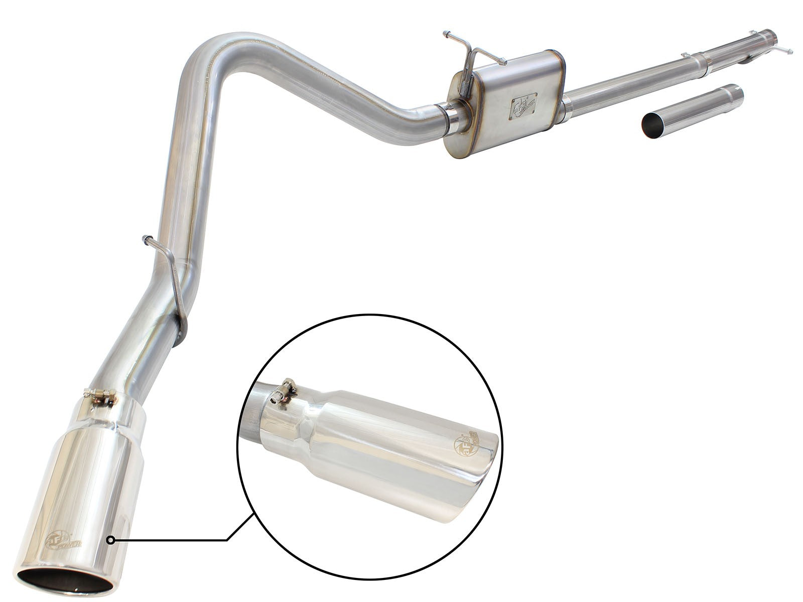 Mach Force-Xp 3 Inch to 3-1/2 Inch 409 Stainless Steel Cat-Back Exhaust Ford Super Duty 99-04 V8-5.4L/V10-6.8L