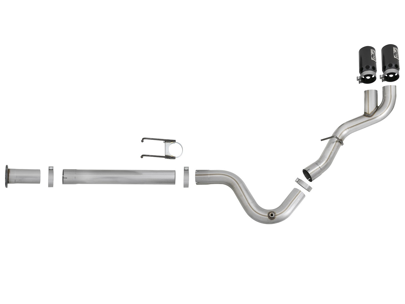 Rebel Xd Series 4 Inch 409 Stainless Steel Dpf-Back Exhaust w/Dual Ford Diesel Trucks 17-26 V8-6.7L Turbo Diesel