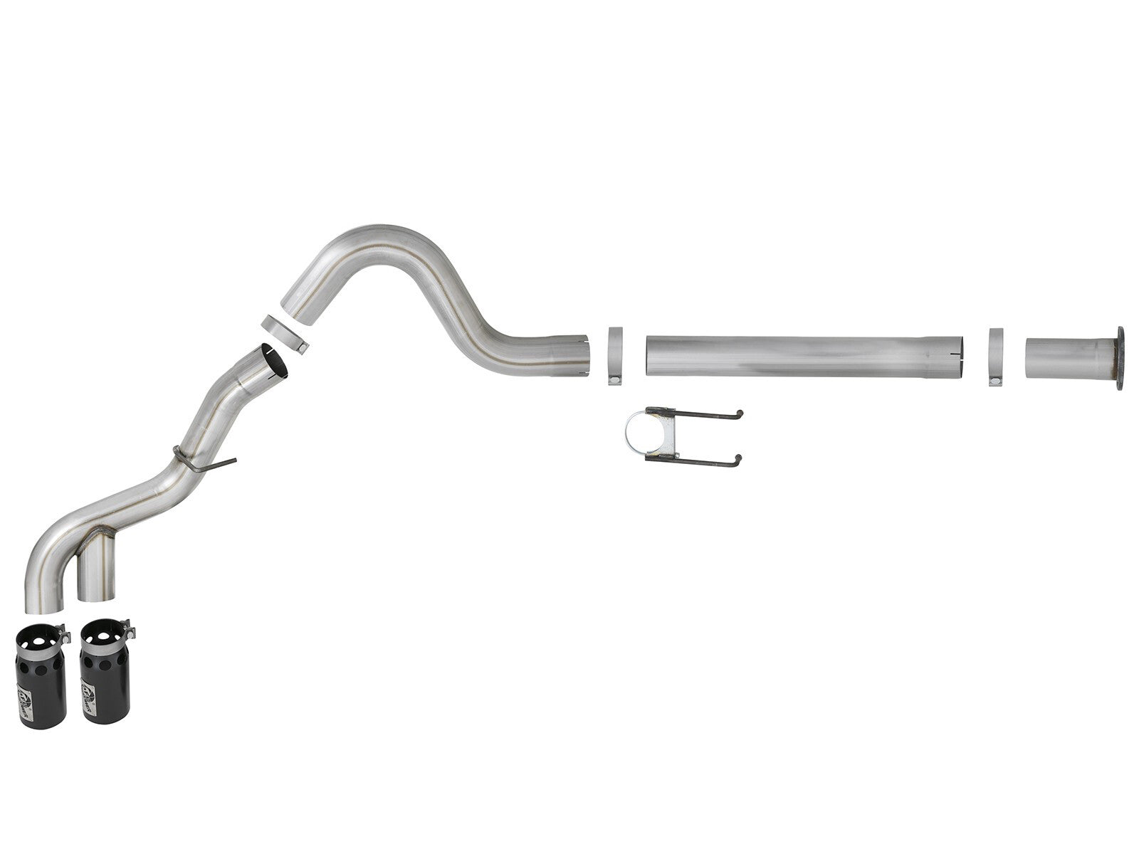 Rebel Xd Series 4 Inch 409 Stainless Steel Dpf-Back Exhaust w/Dual Ford Diesel Trucks 11-14 V8-6.7L Turbo Diesel