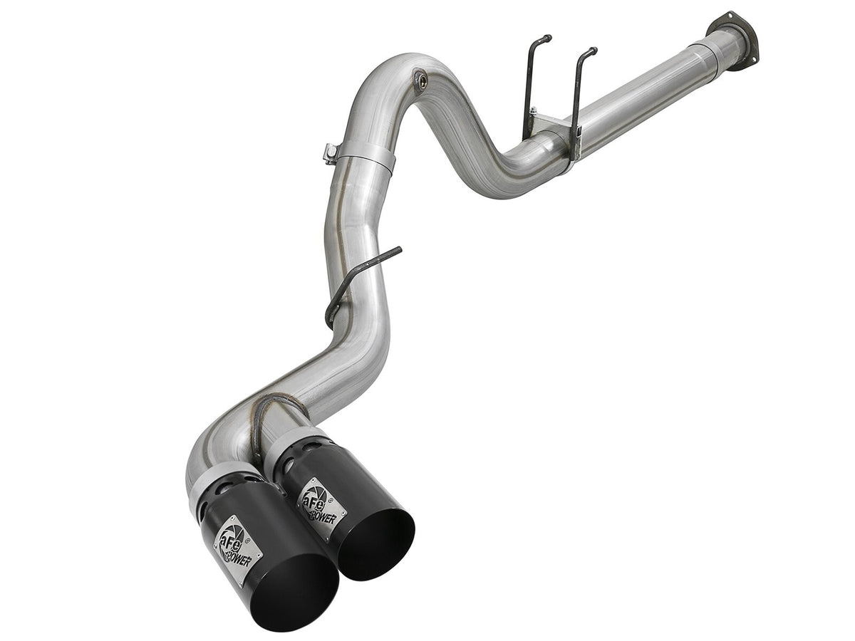 Rebel Xd Series 4 Inch 409 Stainless Steel Dpf-Back Exhaust w/Dual Ford Diesel Trucks 15-16 V8-6.7L Turbo Diesel