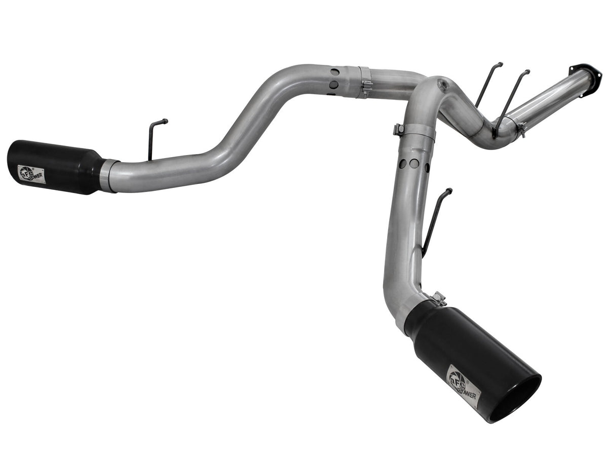 Large Bore-HD 4 Inch 409 Stainless Steel Dpf-Back Exhaust System Ford Diesel Trucks 15-16 V8-6.7L Turbo Diesel