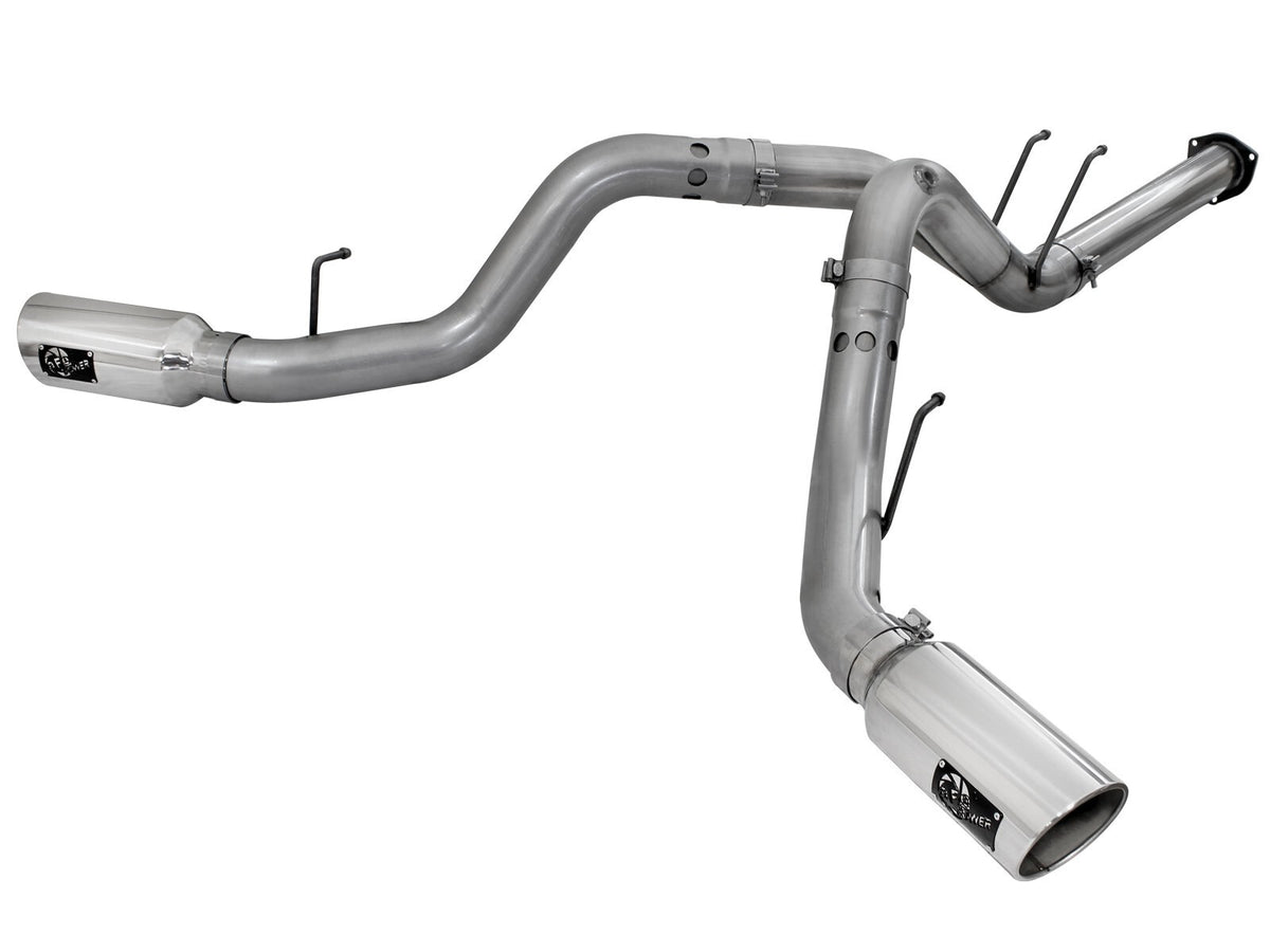 Large Bore-HD 4 Inch 409 Stainless Steel Dpf-Back Exhaust System Ford Diesel Trucks 15-16 V8-6.7L Turbo Diesel
