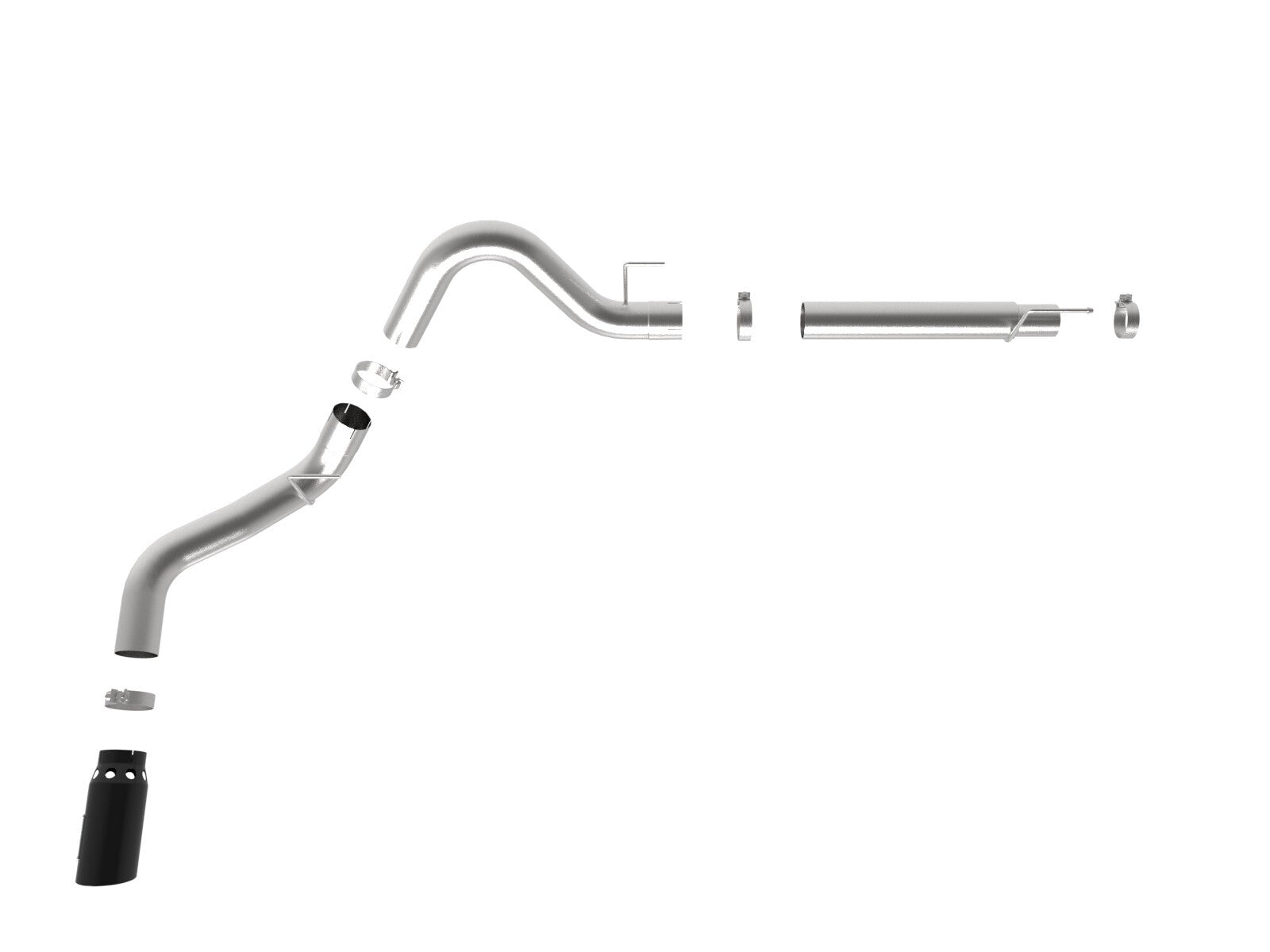 Large Bore-HD 4 Inch 409 Stainless Steel Dpf-Back Exhaust System Ford F-150 2021 V6-3.0L Turbo Diesel