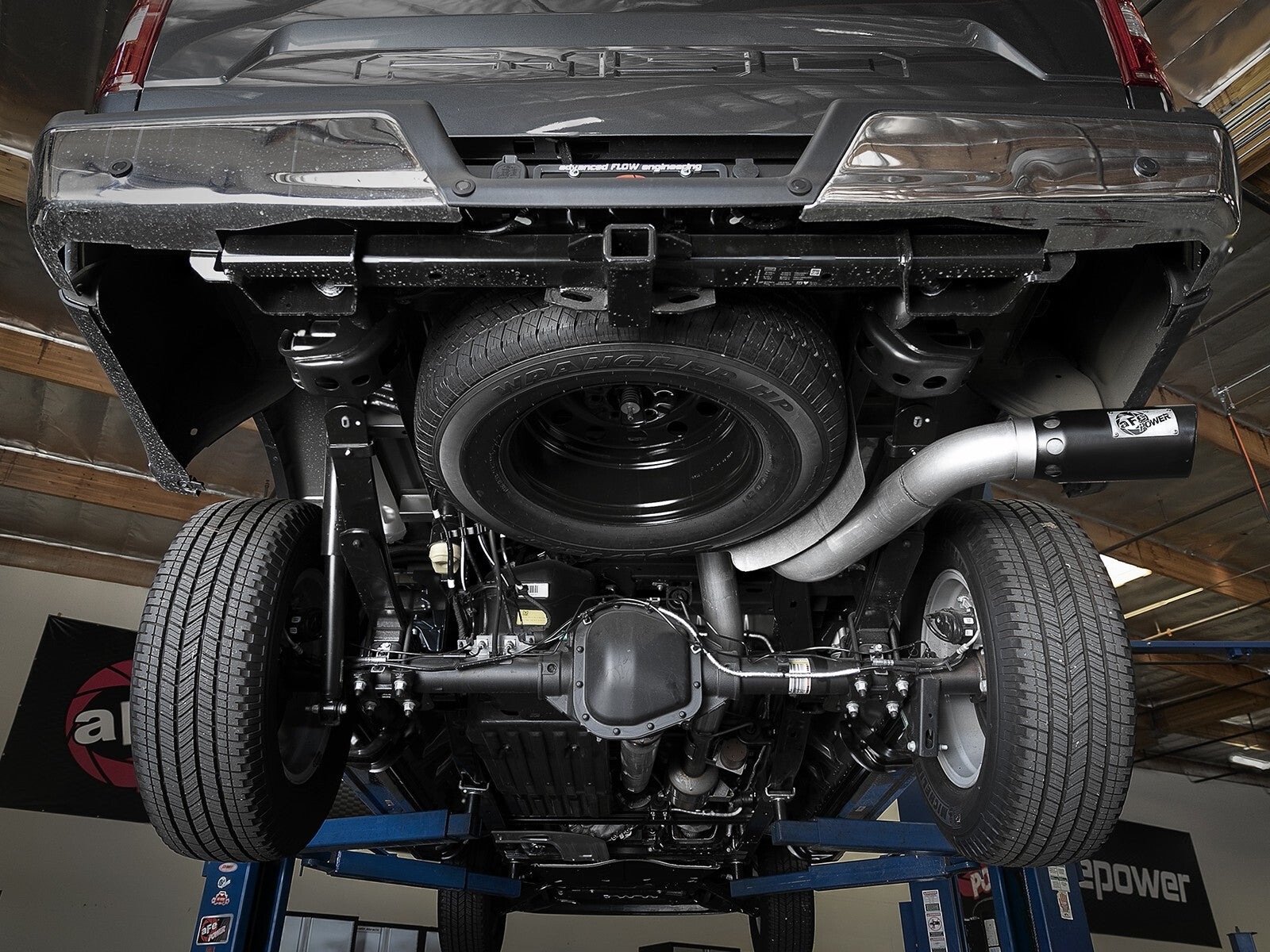 Large Bore-HD 4 Inch 409 Stainless Steel Dpf-Back Exhaust System Ford F-150 2021 V6-3.0L Turbo Diesel