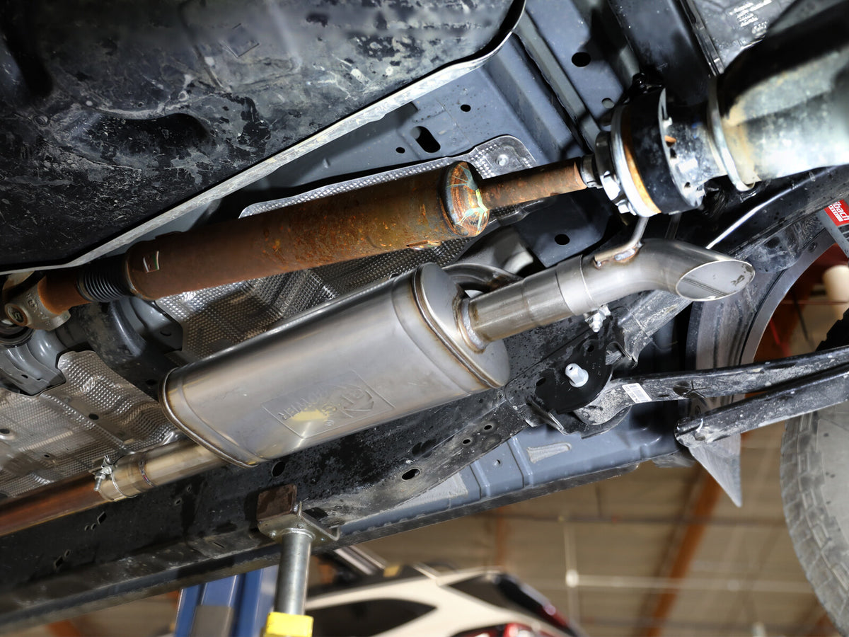 Rock Basher 2-1/2 Inch 409 Stainless Steel Cat-Back Hi-Tuck Exhaust System Ford Ranger 24-26 L4-2.3L Turbo