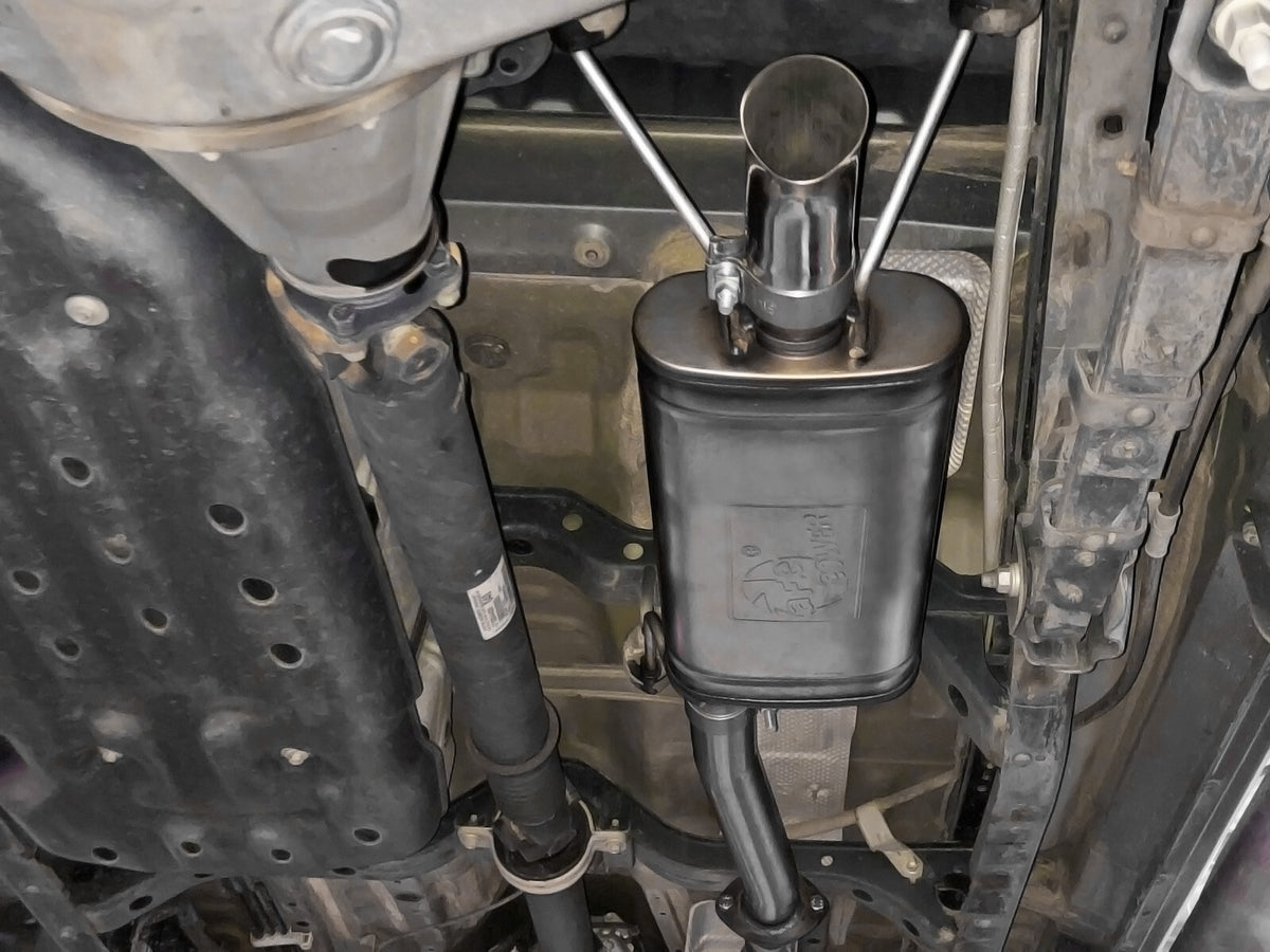 Rock Basher 2-1/2 Inch 409 Stainless Steel Cat-Back Hi-Tuck Exhaust System Toyota Tacoma 16-23 L4-2.7L/V6-3.5L