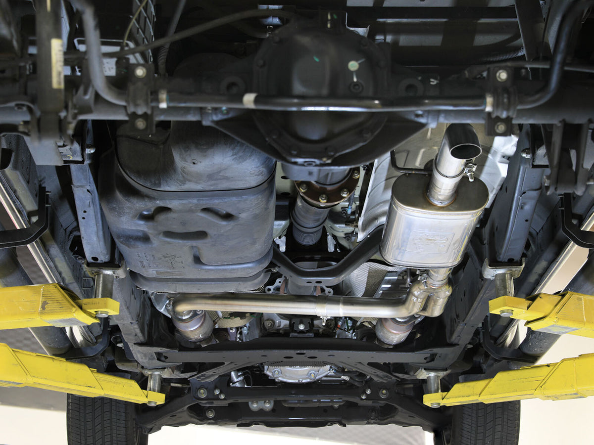 Rock Basher 2-1/2 Inch 409 Stainless Steel Cat-Back Hi-Tuck Exhaust System Nissan Frontier 22-26 V6-3.8L