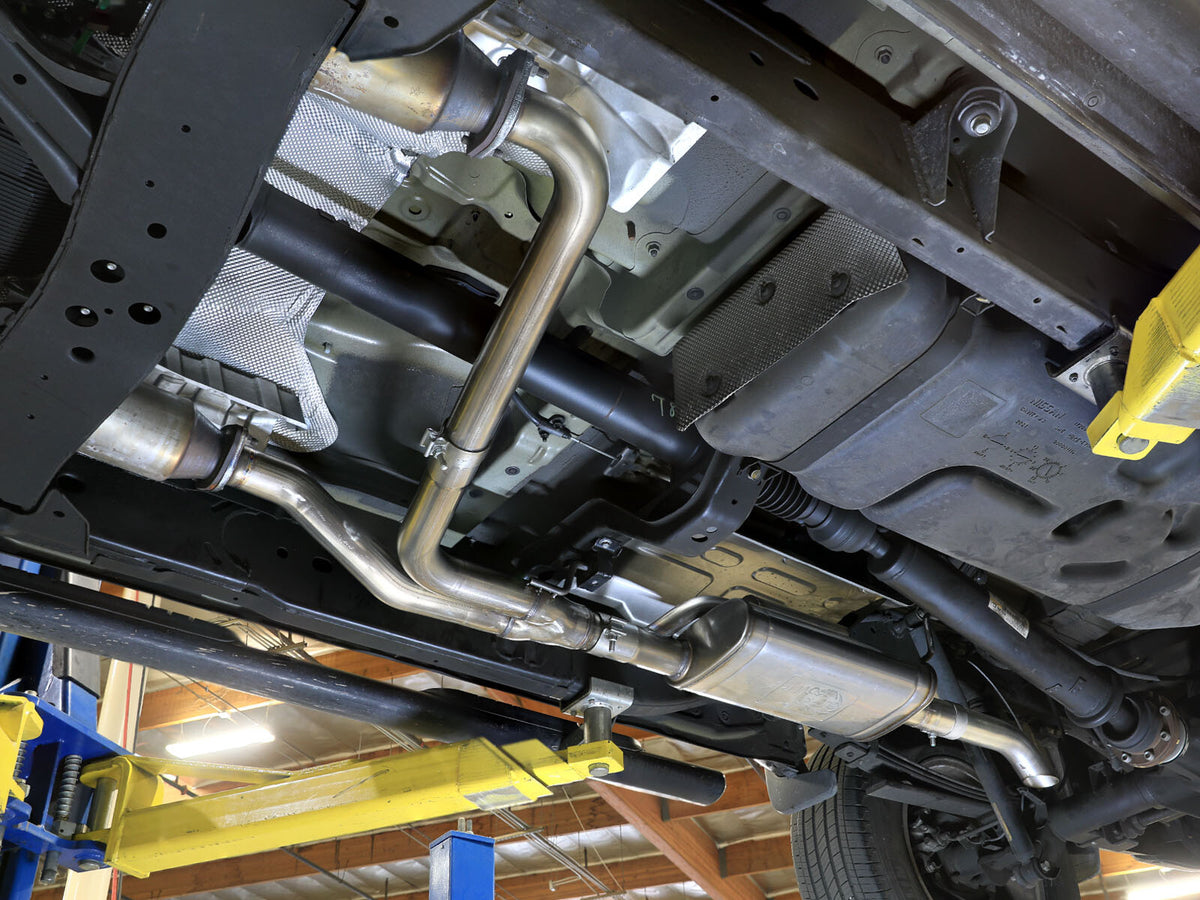 Rock Basher 2-1/2 Inch 409 Stainless Steel Cat-Back Hi-Tuck Exhaust System Nissan Frontier 22-26 V6-3.8L