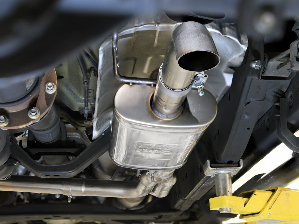 Rock Basher 2-1/2 Inch 409 Stainless Steel Cat-Back Hi-Tuck Exhaust System Nissan Frontier 22-26 V6-3.8L
