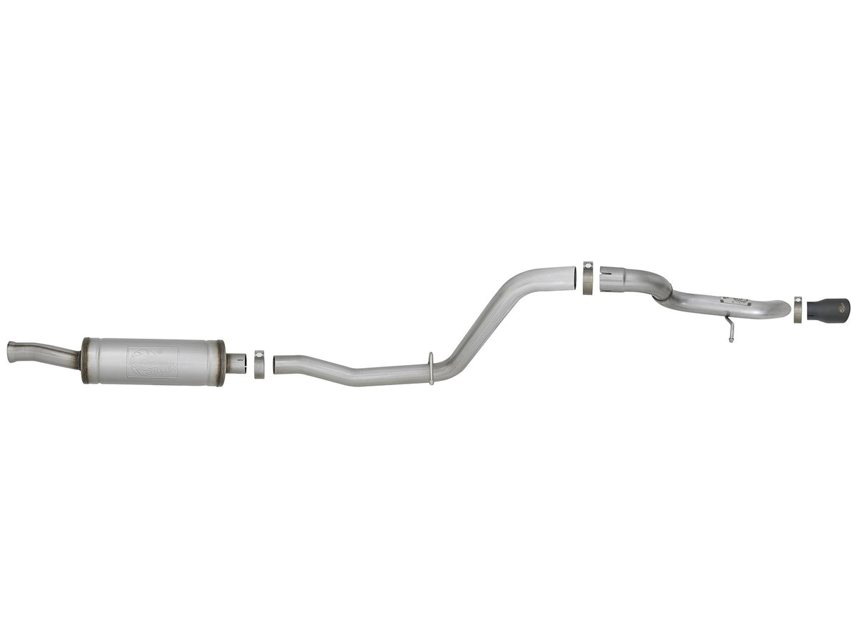 Mach Force-Xp 2-1/2 Inch 409 Stainless Steel Cat-Back Hi-Tuck Exhaust System Black Tip Jeep Wrangler (Jl) 18-26 V6-3.6L
