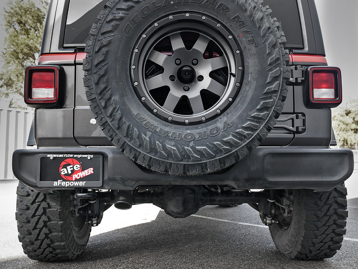 Mach Force-Xp 2-1/2 Inch 409 Stainless Steel Cat-Back Hi-Tuck Exhaust System Black Tip Jeep Wrangler (Jl) 18-26 V6-3.6L