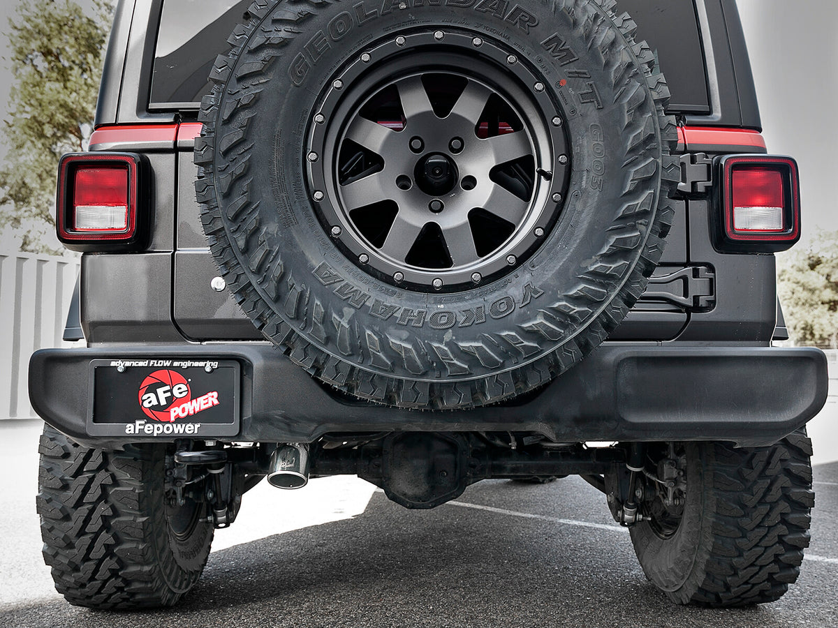 Mach Force-Xp 2-1/2 Inch 409 Stainless Steel Cat-Back Hi-Tuck Exhaust System Polished Tip Jeep Wrangler (Jl) 18-26 V6-3.6L