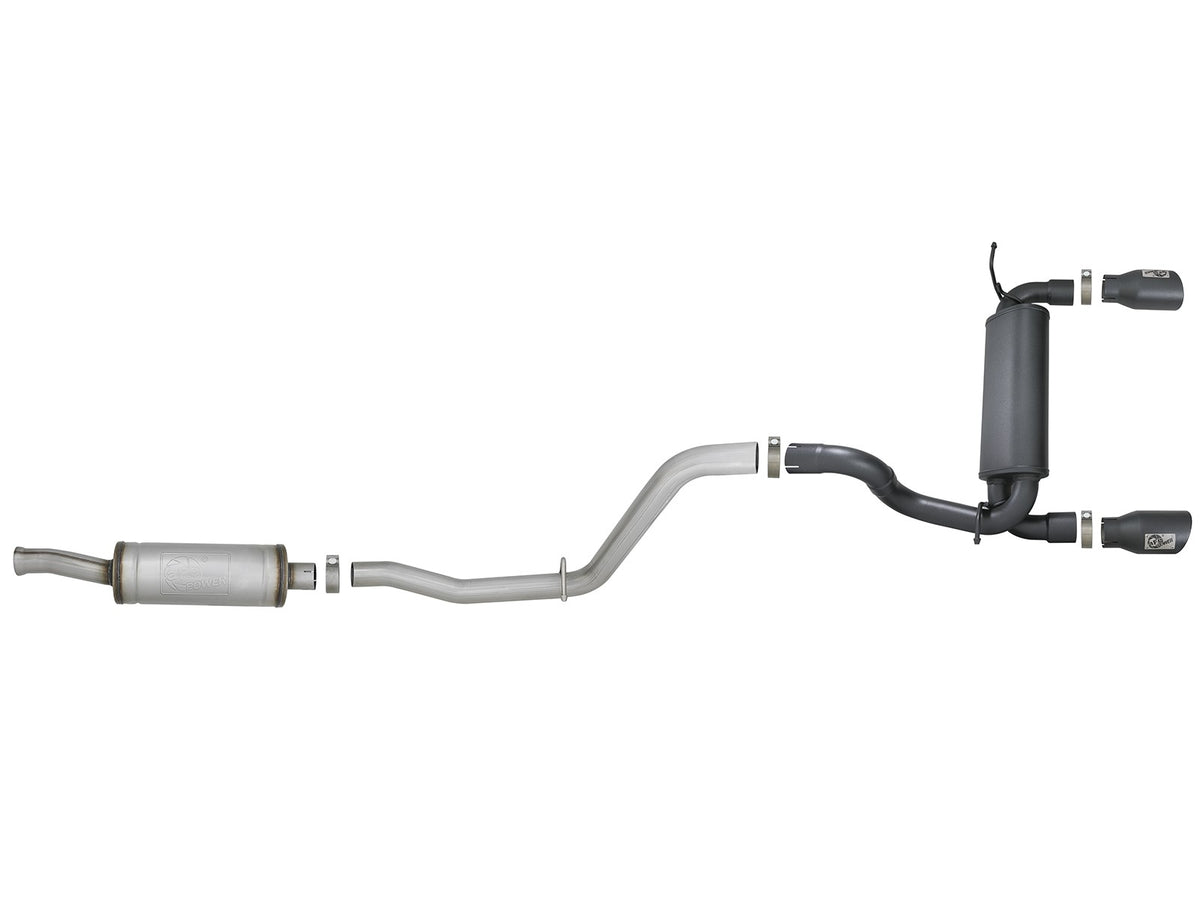 Rebel Series 2-1/2 Inch 409 Stainless Steel Cat-Back Exhaust Jeep Wrangler (Jl) 18-26 V6-3.6L