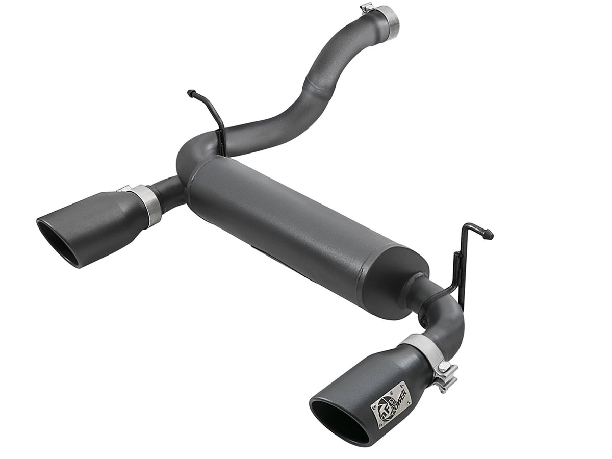 Rebel Series 2-1/2 Inch 409 Stainless Steel Axle-Back Exhaust System w/ Black Tips Jeep Wrangler (Jl) 18-26 L4-2.0L Turbo/V6-3.6L