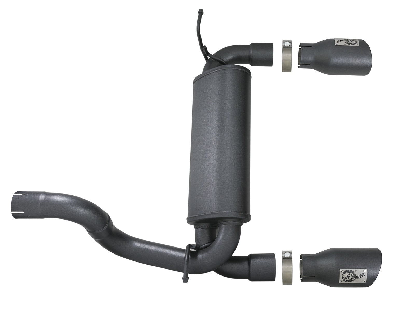 Rebel Series 2-1/2 Inch 409 Stainless Steel Axle-Back Exhaust System w/ Black Tips Jeep Wrangler (Jl) 18-26 L4-2.0L Turbo/V6-3.6L