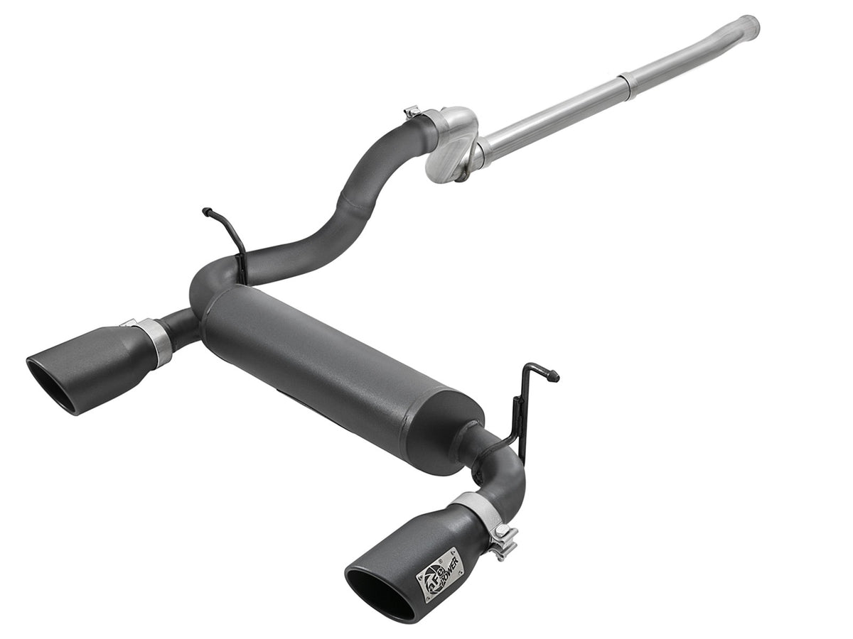 Mach Force-Xp 2-1/2 Inch 409 Stainless Steel Cat-Back Hi-Tuck Exhaust w/ Black Tip Jeep Wrangler (Jl) 18-26 V6-3.6L