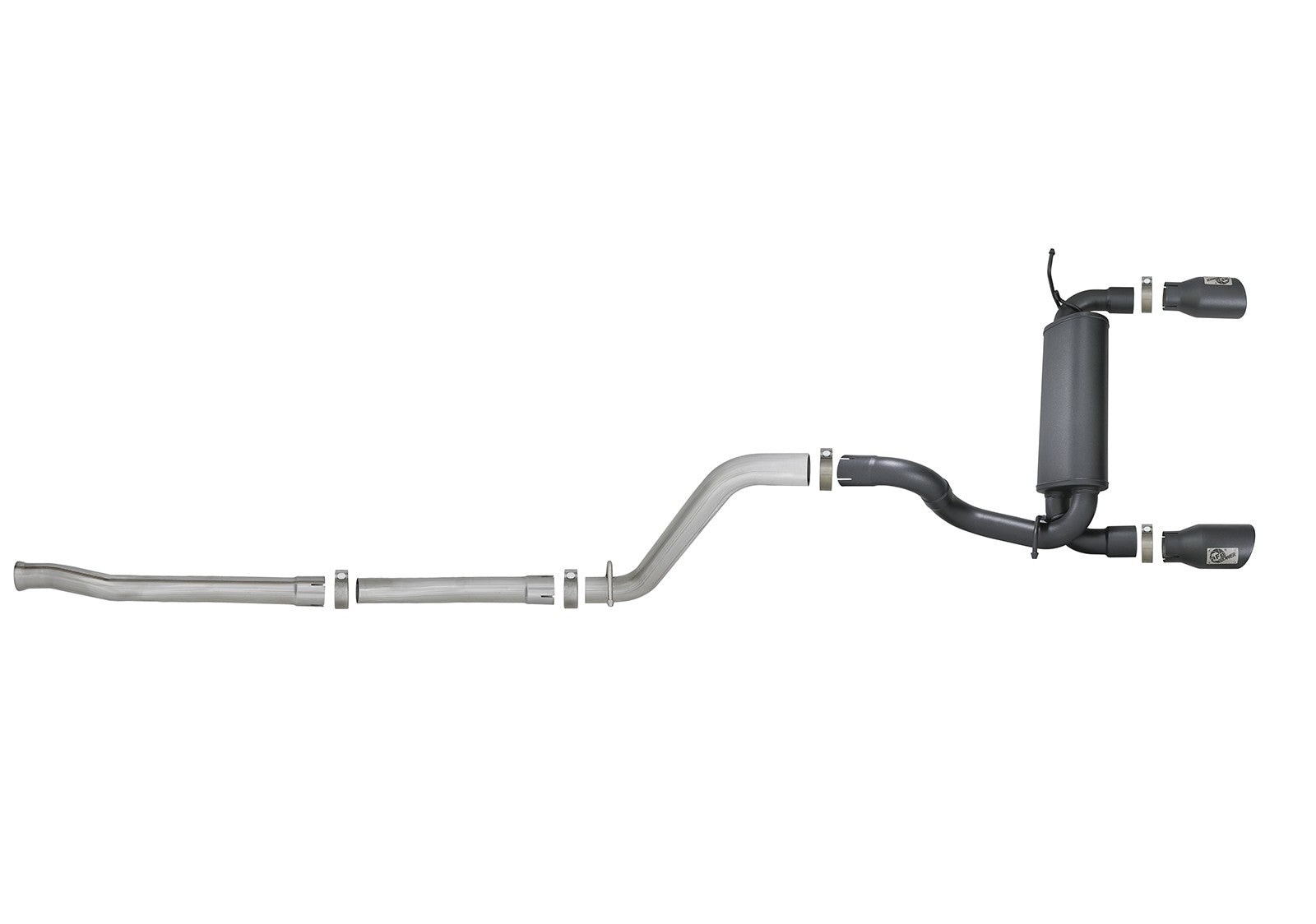 Mach Force-Xp 2-1/2 Inch 409 Stainless Steel Cat-Back Hi-Tuck Exhaust w/ Black Tip Jeep Wrangler (Jl) 18-26 V6-3.6L