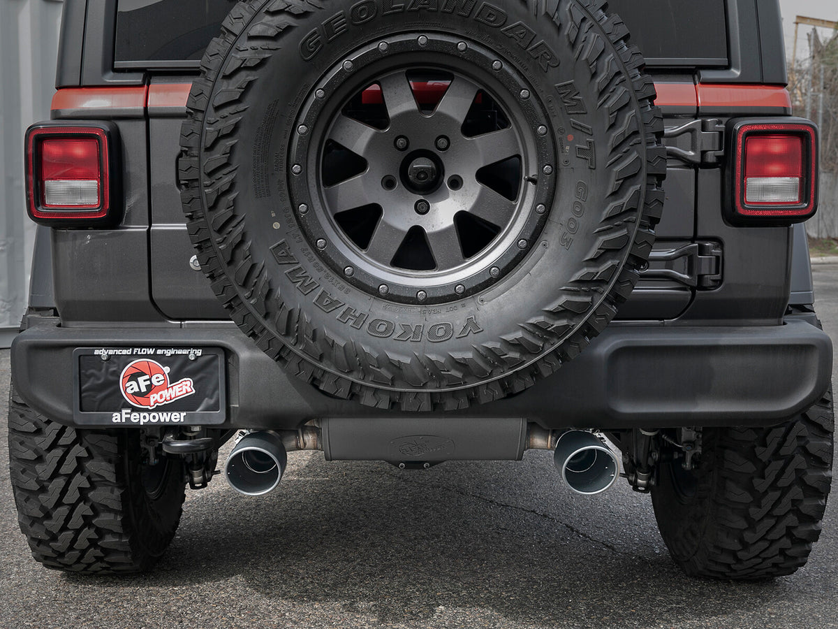 Mach Force-Xp 2-1/2 Inch 409 Stainless Steel Cat-Back Hi-Tuck Exhaust w/ Black Tip Jeep Wrangler (Jl) 18-26 V6-3.6L